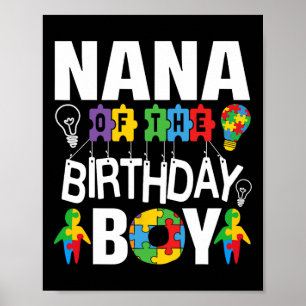 Nana von der Geburtstagsjunge Autismus Oma Poster