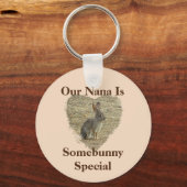 Nana von Grandkindern Tierpuppe Adorable Bunny Schlüsselanhänger (Vorderseite)
