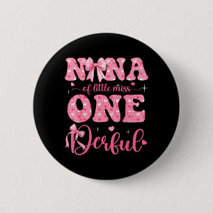 Nana von Little Miss Onederful Bow zum 1. Geburtst Button