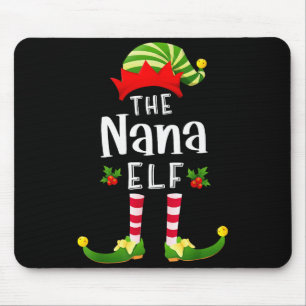 Nana Weihnachtself passendes Schlafanzug X-mas Par Mousepad