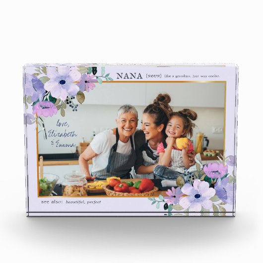 Nana | Wie eine Oma nur Cooler Foto Block (Vorderseite)