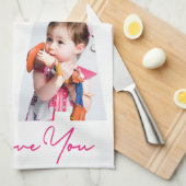 Nana Wir Liebe Sie Foto Collage Keepake   Geschirrtuch (Viertel Falte)