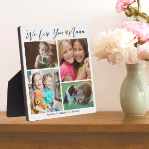 Nana Wir Liebe Sie   Großkinder 4 FotoCollage Fotoplatte