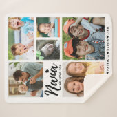 Nana Wir Liebe Sie Großkinder heißt FotoCollage Sherpadecke (Vorderseite (Horizontal))