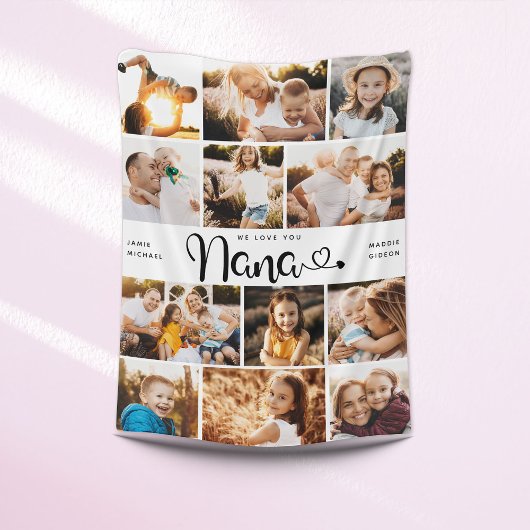 Nana Wir Liebe Sie hören Moderne FotoCollage Fleecedecke