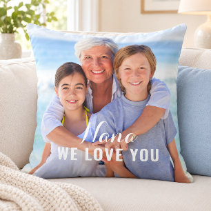 Nana, wir lieben dich Foto-Andenken Kissen