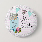 Nana zu Blue Mason Jar Rustic Button (Vorderseite)