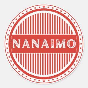 Nanaimo City Pride Emblem – Kanadische Identität Runder Aufkleber