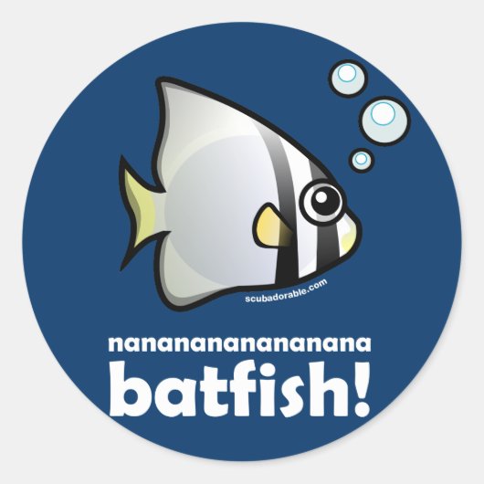 nanananananana Batfish! Runder Aufkleber (Vorderseite)