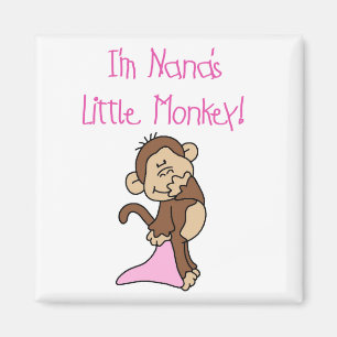 Nanas Affe - rosa T - Shirts und Geschenke Magnet