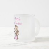 Nanas Affe - rosa T - Shirts und Geschenke Mattglastasse (VorderseiteRechts)