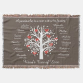 Nanas Baum der Liebe! Personalisiert Keepake Decke (Vorderseite)