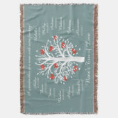 Nanas Baum der Liebe! Personalisiertes Andenken Decke (Vorderseite Vertikal)