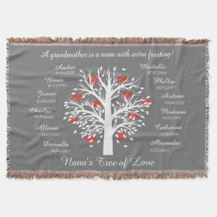 Nanas Baum der Liebe! Personalisiertes Andenken Decke