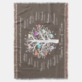 Nanas Baum der Liebe! Personalisiertes Andenken Decke (Vorderseite Vertikal)