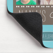 Nana's Blessings Foto Collage | Braun und Aquamari Mousepad (Ecke)
