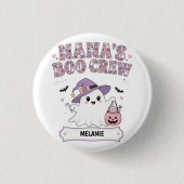 Nanas Boo Crew 1 Enkelname Halloween-Geist  Button (Vorderseite)