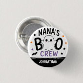 Nana's Boo Crew 1 Enkelname Halloween-Geist  Button (Vorne & Hinten)