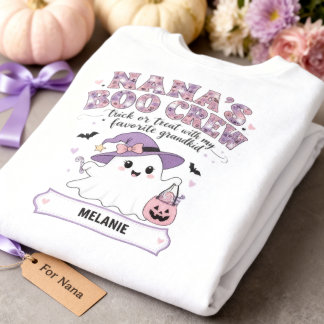 Nanas Boo Crew 1 Enkelname Halloween-Geist Sweatshirt
