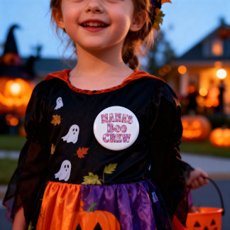 Nanas Boo Crew Trick or Treat Halloween-Geist  Button