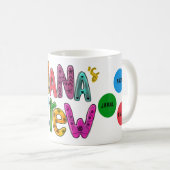 Nanas Crew Grandchildren Individuelle Namen Gesche Kaffeetasse (VorderseiteRechts)