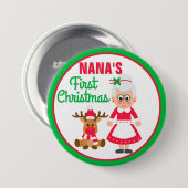 Nanas erster Weihnachtsknopf Button (Vorne & Hinten)