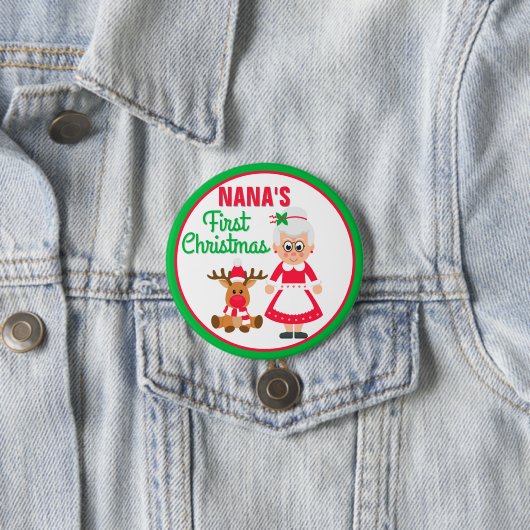Nanas erster Weihnachtsknopf Button (Beispiel)