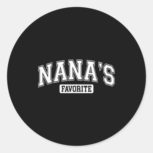 Nana's Favorite Family Baby Granhild Quote Family  Runder Aufkleber (Vorderseite)