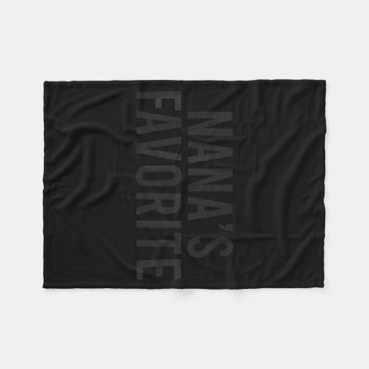Nana's Favorite Family Baby Granhild Quote Fleecedecke (Vorderseite (Horizontal))