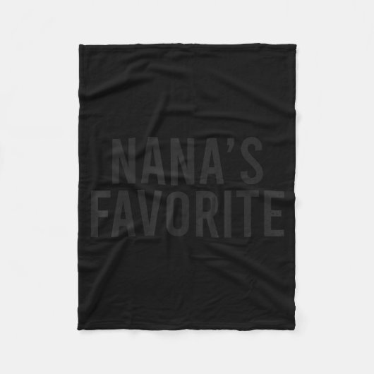 Nana's Favorite Family Baby Granhild Quote Fleecedecke (Vorderseite)