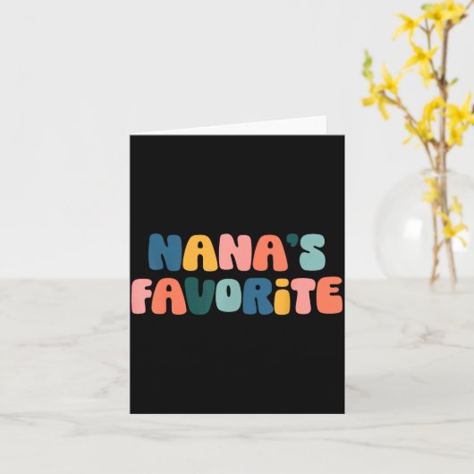 Nana's Favorite Family Baby Granhild Quote Karte (Gelbe Blume)