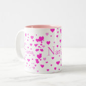 Nanas Herzen um mich Tasse (Vorderseite Links)