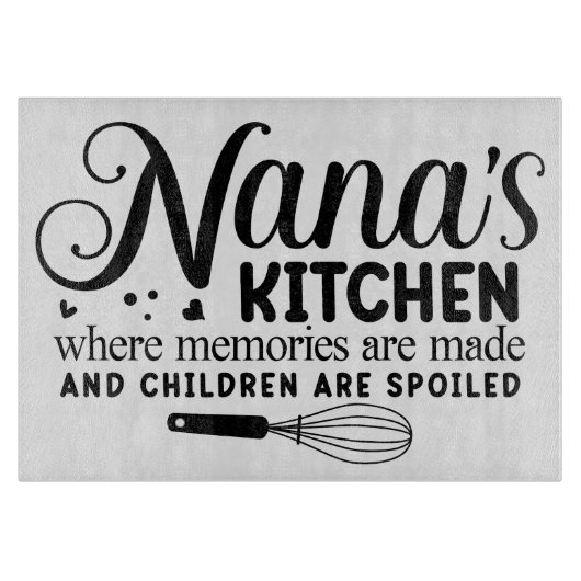 Nana's Kitchen Glass Cutting Board Schneidebrett (Vorderseite)