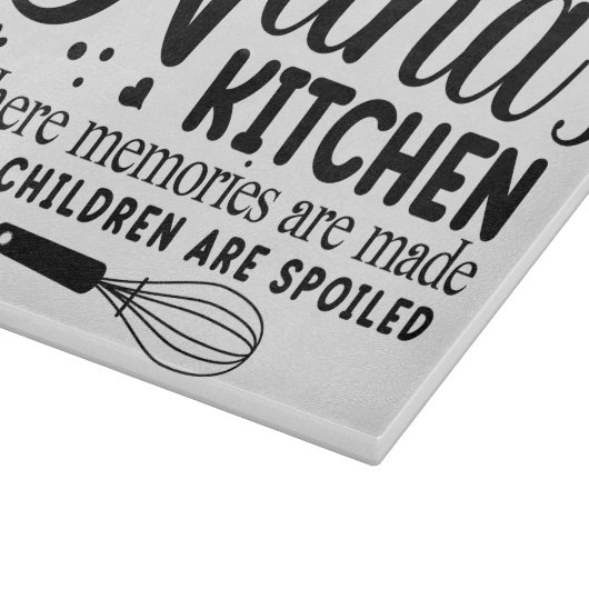 Nana's Kitchen Glass Cutting Board Schneidebrett (Ecke)