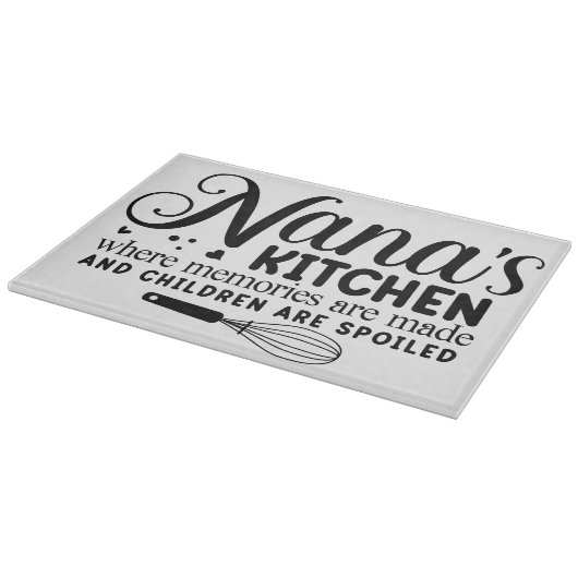 Nana's Kitchen Glass Cutting Board Schneidebrett (Ecke)