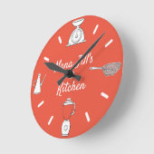 'Nana's Kitchen Wall Clock Runde Wanduhr (Winkel)