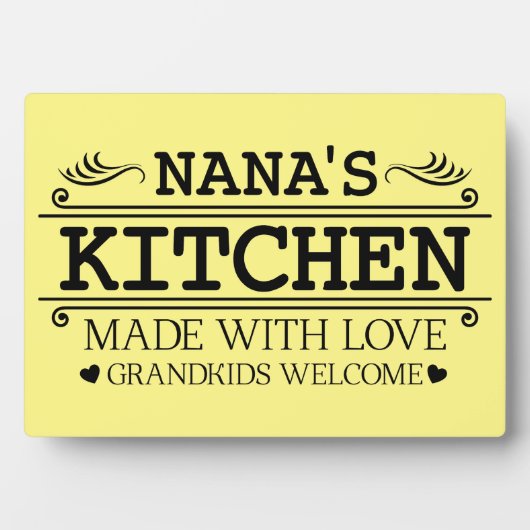 Nana's Kitchen Word Art Fotoplatte (Vorderseite)