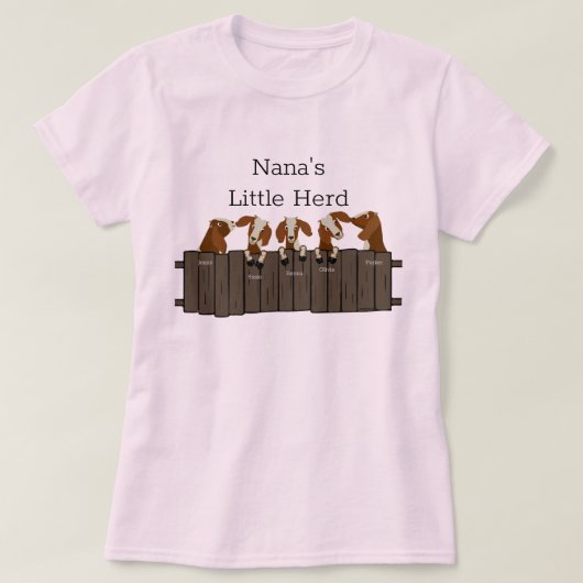 Nanas Kleine Ziegenherde 5 Ziegen T-Shirt (Design vorne)