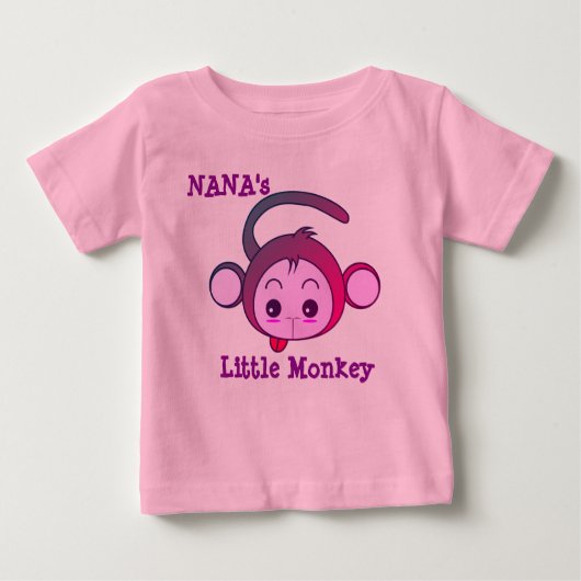 Nanas kleiner Affe Baby T-shirt (Vorderseite)