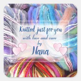 Nanas Knittern Quadratischer Aufkleber