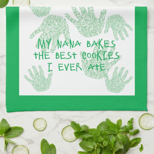 Nana's Küche Grüne Großmutter Geschenk Geschirrtuch (Gefaltet)
