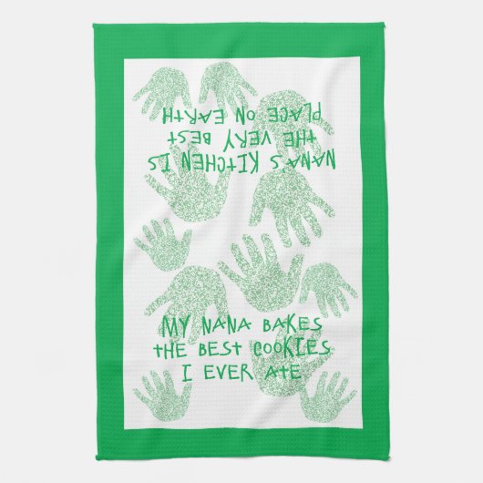 Nana's Küche Grüne Großmutter Geschenk Geschirrtuch (Vertikal)