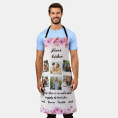 Nana's Küchen-Blume mit benutzerdefinierten 6 Foto Schürze (Getragen)