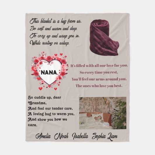 Nanas Kuschelgedecke: Fleecedecke (Vorderseite)