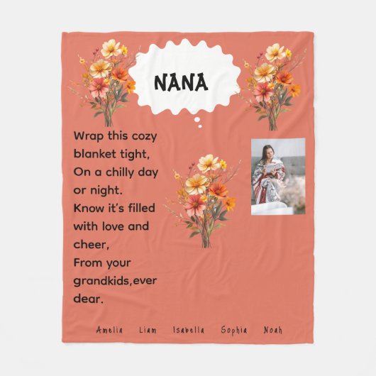 Nanas kuscheliges Fleece-Decke Fleecedecke (Vorderseite)