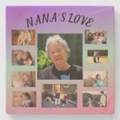 Nanas Liebe 10 FotoCollage Modern Steinuntersetzer (Vorderseite)