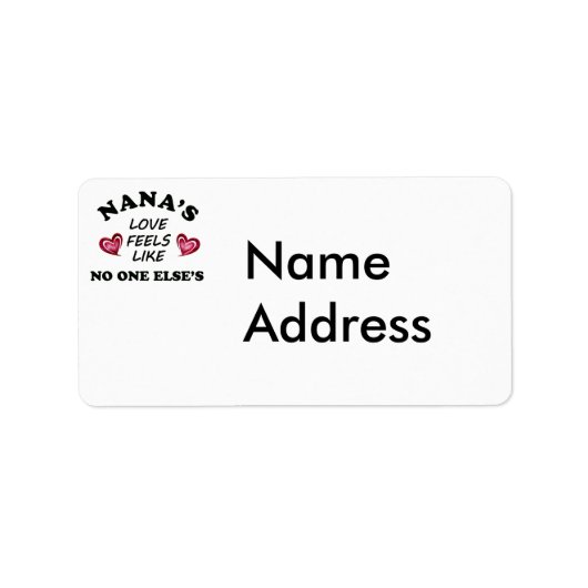 Nanas Liebe Adressaufkleber (Vorne)