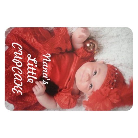 Nana's Little Cupcake Premium Foto Magnet (Horizontal)