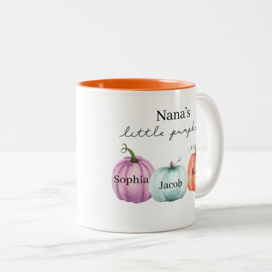 Nana's Little Pumpkins Zweifarbige Tasse (VorderseiteRechts)