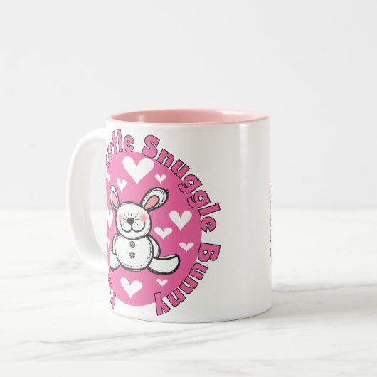 Nana's Little Snuggle Bunny Zweifarbige Tasse (Vorderseite Links)